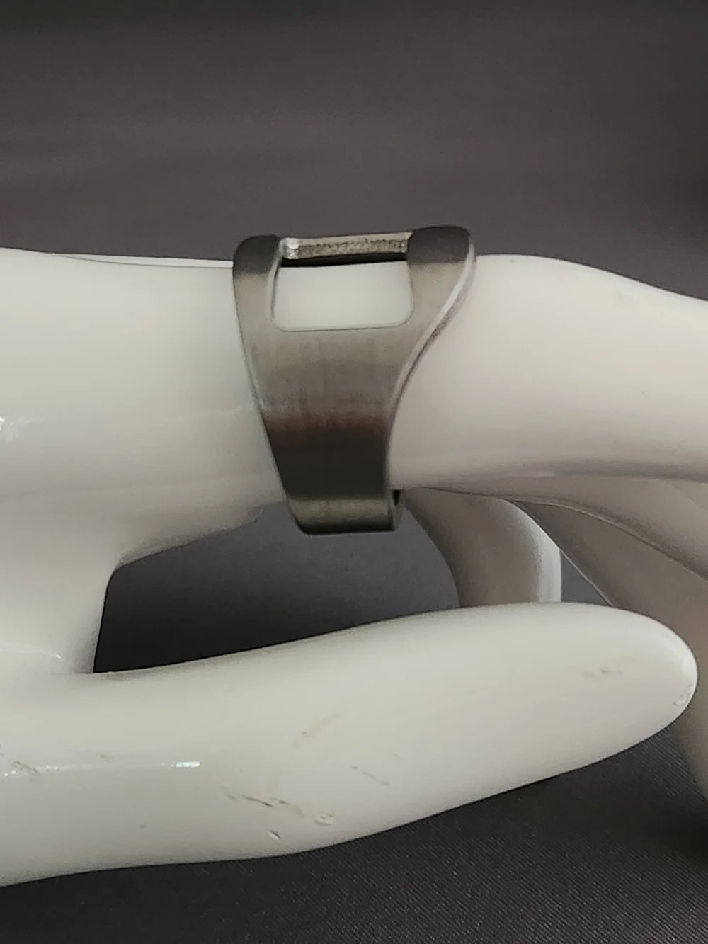 Modern Stainless Steel Open-Top Ring